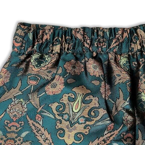 New Anthropologie High Rise Maeve Melyssa Floral Jacquard Cropped Dress Pants - Picture 5 of 8